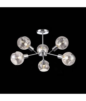 SLE155102-06 Люстра потолочная Хром/Дымчатый E14 6*60W GENTORE-foto18