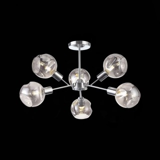 SLE155102-06 Люстра потолочная Хром/Дымчатый E14 6*60W GENTORE-foto18