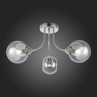 SLE102102-03 Люстра потолочная Хром/Дымчатый E14 3*40W RELOTTE-foto7