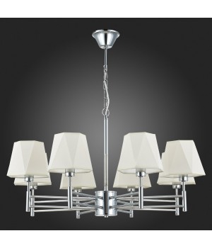 SLE105403-08 Люстра подвесная Хром/Белый E14 8*40W LAGORO-foto4