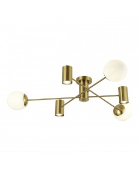 SLE1105-302-06 Светильник потолочный Латунь/Белый GU10+E27 3+3*5+60W RAITO-foto2