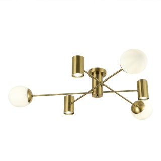 SLE1105-302-06 Светильник потолочный Латунь/Белый GU10+E27 3+3*5+60W RAITO-foto2