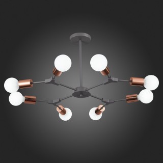 SLE106403-08 Люстра подвесная Серый, Розовое золото E27 8*60W PALARE-foto6