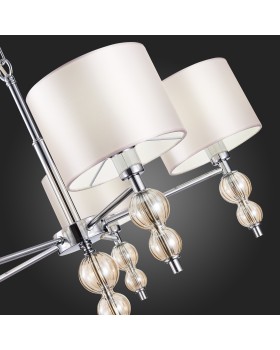 SLE105703-05 Люстра подвесная Хром/Светло-бежевый E14 5*40W RAMER-foto12