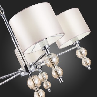 SLE105703-05 Люстра подвесная Хром/Светло-бежевый E14 5*40W RAMER-foto12