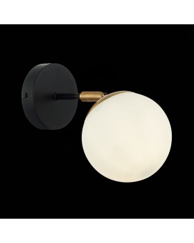 SLE220401-01 Бра Черный, Латунь/Белый E27 1*60W FORLI-foto3