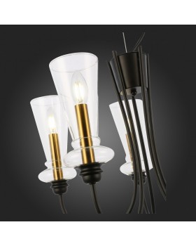 SLE112403-05 Люстра подвесная Черный/Прозрачный E14 5*40W RAMMO-foto9