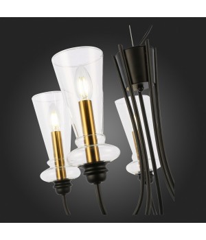 SLE112403-05 Люстра подвесная Черный/Прозрачный E14 5*40W RAMMO-foto9