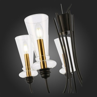 SLE112403-05 Люстра подвесная Черный/Прозрачный E14 5*40W RAMMO-foto9