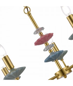 SLE1117-203-05 Люстра подвесная Золотистый E14 5*40W ATTIC-foto3