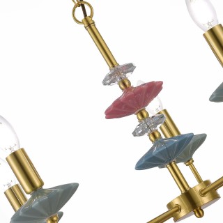 SLE1117-203-05 Люстра подвесная Золотистый E14 5*40W ATTIC-foto3