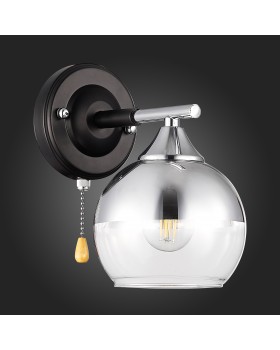 SLE106501-01 Светильник настенный Черный, Хром/Хром, Прозрачный E27 1*60W GOCIA-foto6