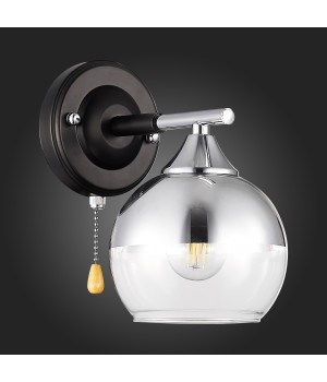 SLE106501-01 Светильник настенный Черный, Хром/Хром, Прозрачный E27 1*60W GOCIA-foto6