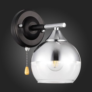 SLE106501-01 Светильник настенный Черный, Хром/Хром, Прозрачный E27 1*60W GOCIA-foto6