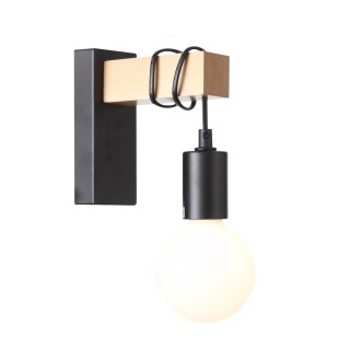 SL1142.401.01 Светильник настенный Черный, Светлое дерево E27 1*60W BAGETTI-foto10