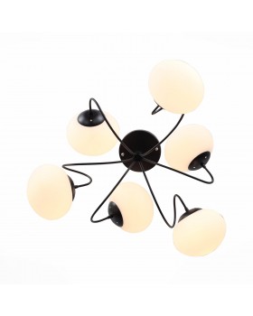 SL717.402.06 Люстра потолочная Черный/Белый E27 6*40W ACINI-foto2