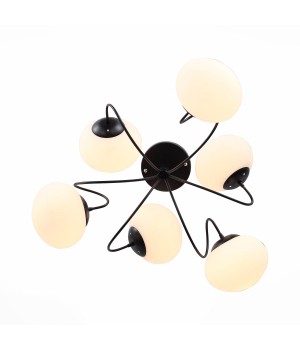 SL717.402.06 Люстра потолочная Черный/Белый E27 6*40W ACINI-foto2