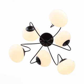 SL717.402.06 Люстра потолочная Черный/Белый E27 6*40W ACINI-foto2