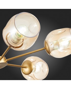 SLE155412-06 Люстра потолочная Золотистый/Янтарный E27 6*60W PALLO-foto9