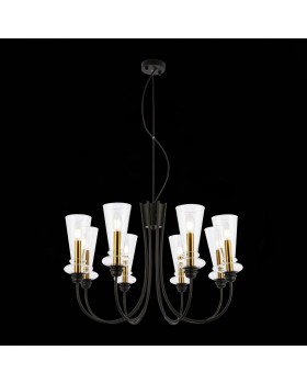 SLE112403-08 Люстра подвесная Черный/Прозрачный E14 8*40W RAMMO-foto4