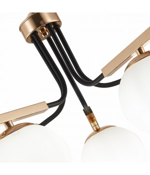 SLE106803-05 Люстра подвесная Французское золото, Черный/Белый E14 5*40W SONCO-foto11