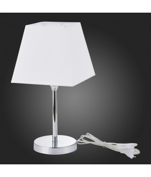 SLE107604-01 Прикроватная лампа Хром/Белый E14 1*40W GRINDA-foto6
