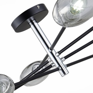 SLE155512-08 Люстра потолочная Черный, Хром/Дымчатый E14 8*40W GLOA-foto11