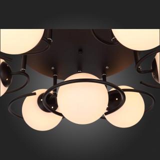 SL418.402.07 Люстра потолочная Черный/Белый E27 7*60W GALIO-foto8