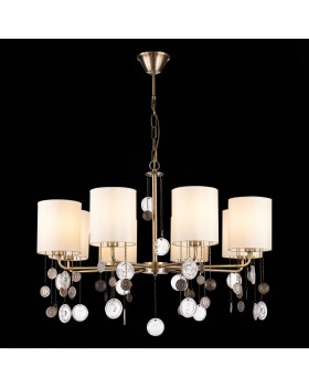 SLE107933-08 Люстра подвесная Бронза/Бежевый E14 8*40W SEVILLA-foto9