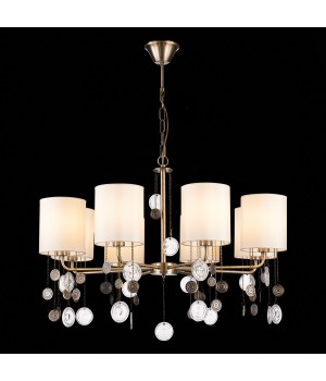 SLE107933-08 Люстра подвесная Бронза/Бежевый E14 8*40W SEVILLA-foto9