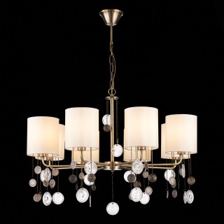 SLE107933-08 Люстра подвесная Бронза/Бежевый E14 8*40W SEVILLA-foto9