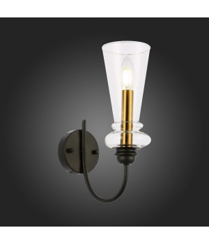 SLE112401-01 Светильник настенный Черный/Прозрачный E14 1*40W RAMMO-foto5