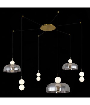 SL6112.202.42 Светильник подвесной ST-Luce Золотистый/Молочно-Белый,Прозрачно-Дымчатый LED 1*42W ODE-foto3