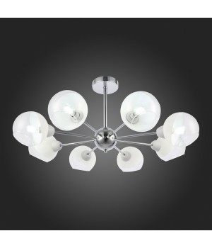 SLE102702-08 Люстра потолочная Хром/Прозрачный, Матовый никель E14 8*40W GIORTE-foto7