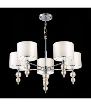 SLE105703-05 Люстра подвесная Хром/Светло-бежевый E14 5*40W RAMER-foto7