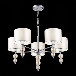 SLE105703-05 Люстра подвесная Хром/Светло-бежевый E14 5*40W RAMER-foto7