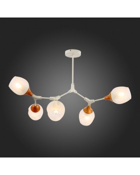 SLE113502-05 Люстра потолочная Белый, Светлое дерево/Белый E27 5*60W CIOTOLLA-foto7