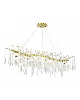 SL1660.213.12 Светильник подвесной ST-Luce Шампань/Шампань, Прозрачный G9 12*5W 4000K TEARDROPS-foto4