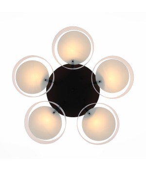 SL483.402.05 Люстра потолочная Черный/Белый E27 5*60W FORESTA-foto2