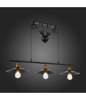 SLE120503-03 Светильник подвесной Черный/Черный E27 3*60W ESPERAZZA-foto5