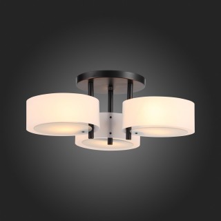 SL483.402.03 Люстра потолочная Черный/Белый E27 3*60W FORESTA-foto4