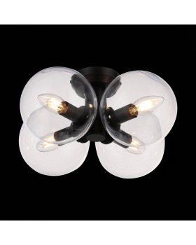 SL424.402.04 Люстра потолочная Черный/Прозрачный E14 4*40W ROSELLO-foto4