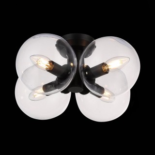 SL424.402.04 Люстра потолочная Черный/Прозрачный E14 4*40W ROSELLO-foto4