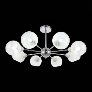 SLE102702-08 Люстра потолочная Хром/Прозрачный, Матовый никель E14 8*40W GIORTE-foto4