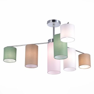 SLE300602-07 Люстра потолочная Хром/Белый, Бежевый, Зеленый E14 7*40W ESSENZA-foto3