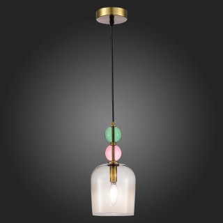 SL2000.223.01 Подвес ST-Luce Золотистый/Розовый E14 1*40W GEA-foto5