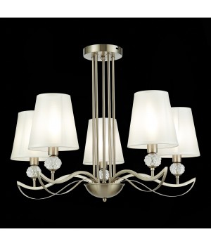 SLE111203-05 Люстра подвесная Никель, прозрачный/Белый E14 5*40W BERGAMO-foto4