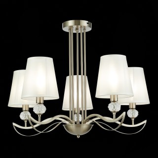 SLE111203-05 Люстра подвесная Никель, прозрачный/Белый E14 5*40W BERGAMO-foto4