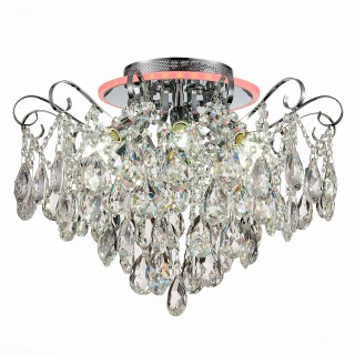 SLE160002-06 Светильник потолочный Хром/Прозрачный E14, LED 6+1*40/6(подсветка)W LITERO-foto2