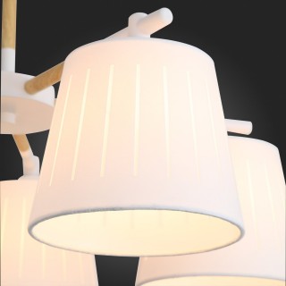 SL375.502.05 Люстра потолочная Белый, Светлое дерево/Белый E27 5*40W PASSETO-foto8